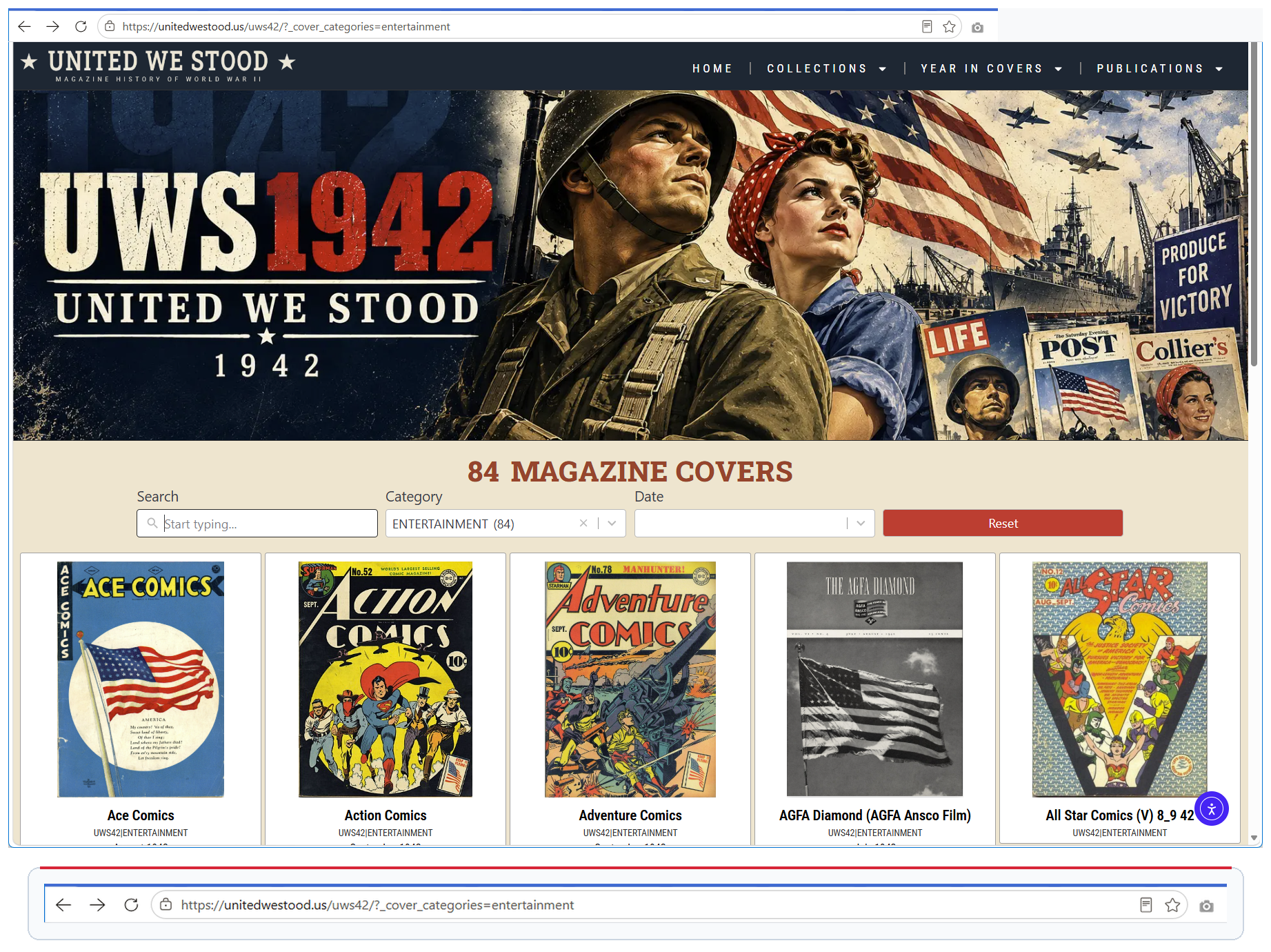 Browser Back restoring Entertainment results on page 1